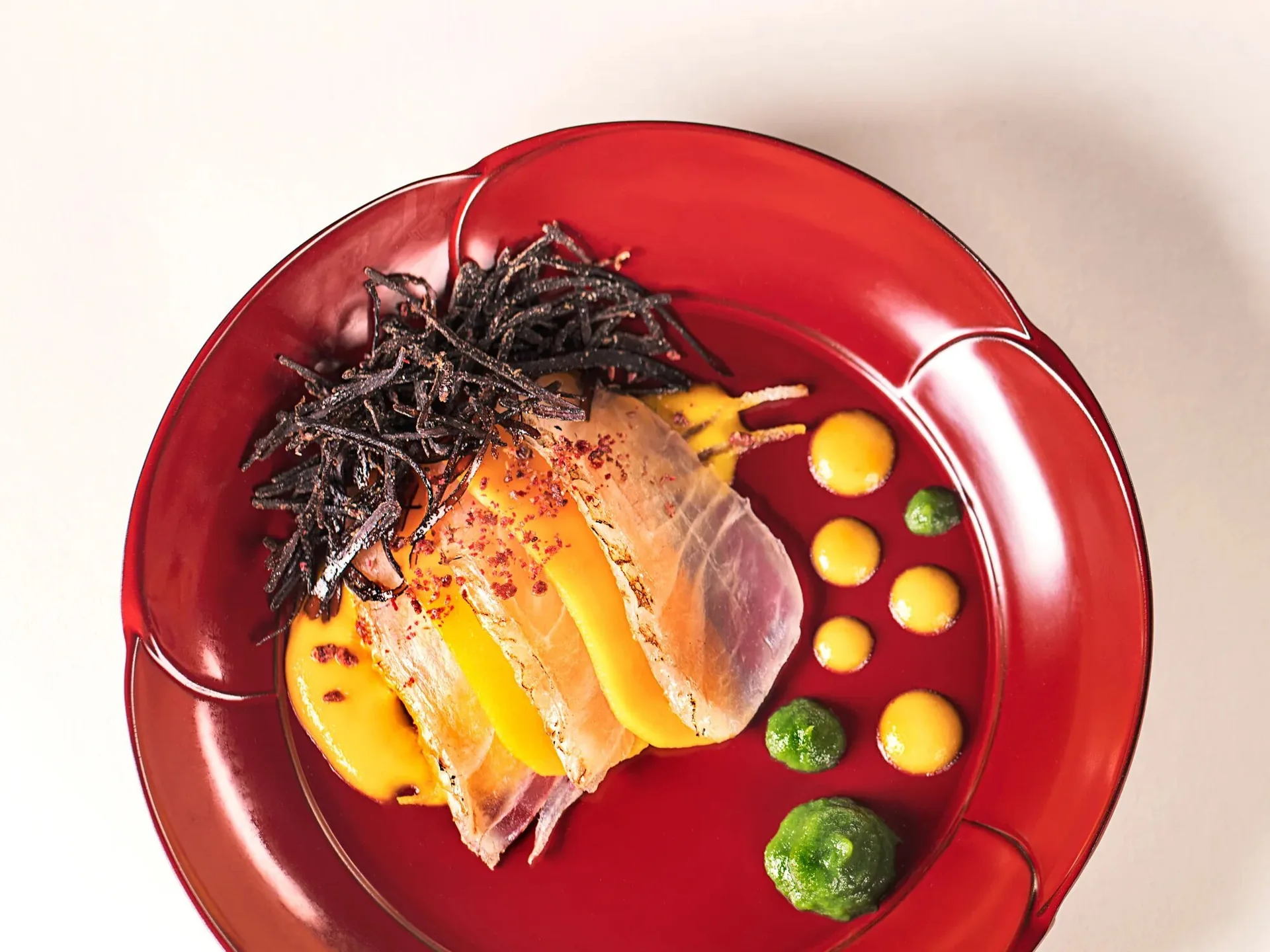 Plated meal at a restaurant