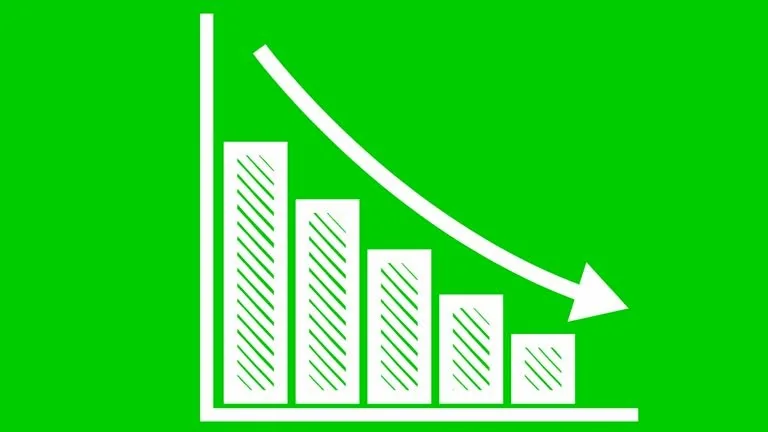Illustration of a declining market chart