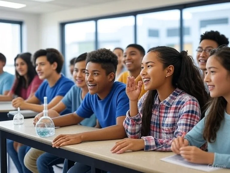 Students in a classroom