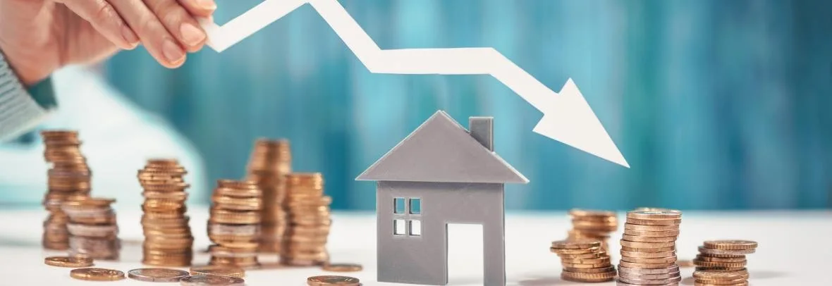 Illustration of falling housing costs