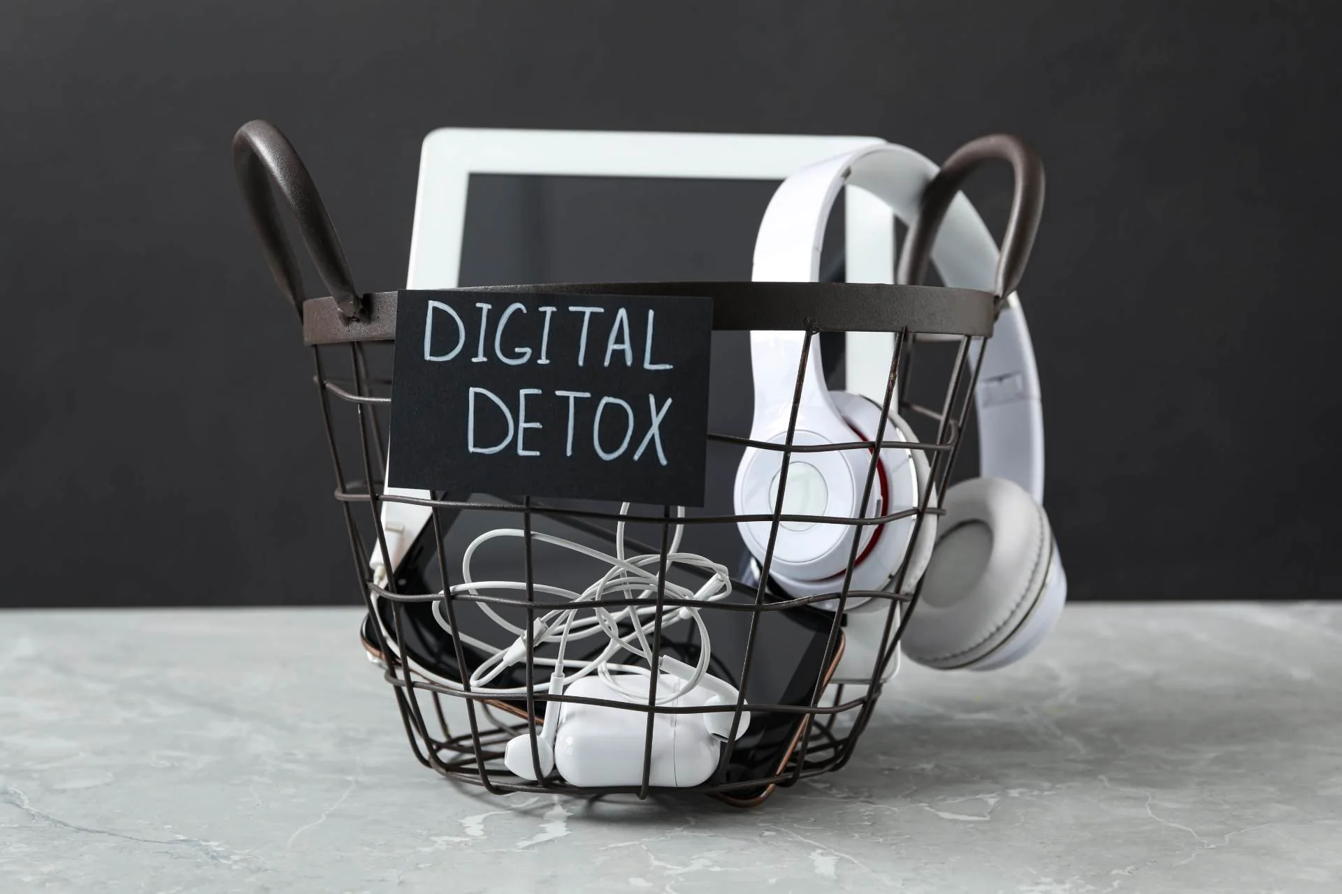 Phones stored away for a digital detox