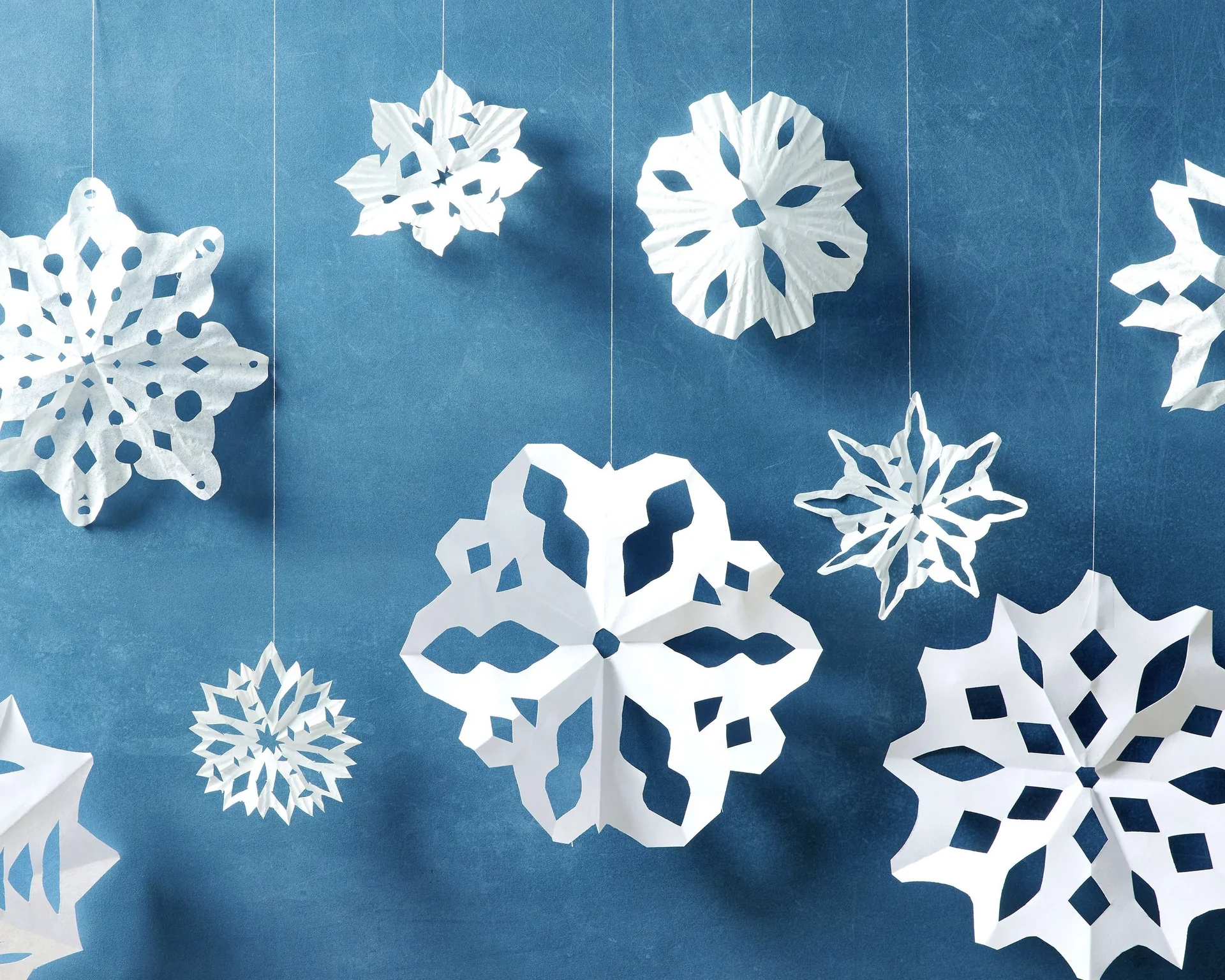 Paper snowflake decorations